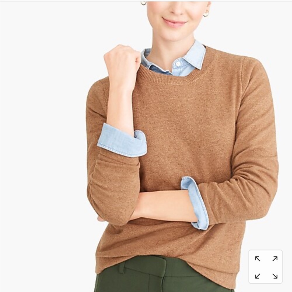 OLD NAVY | Cotton Crewneck Brown Tan Long Sleeve Sweater S